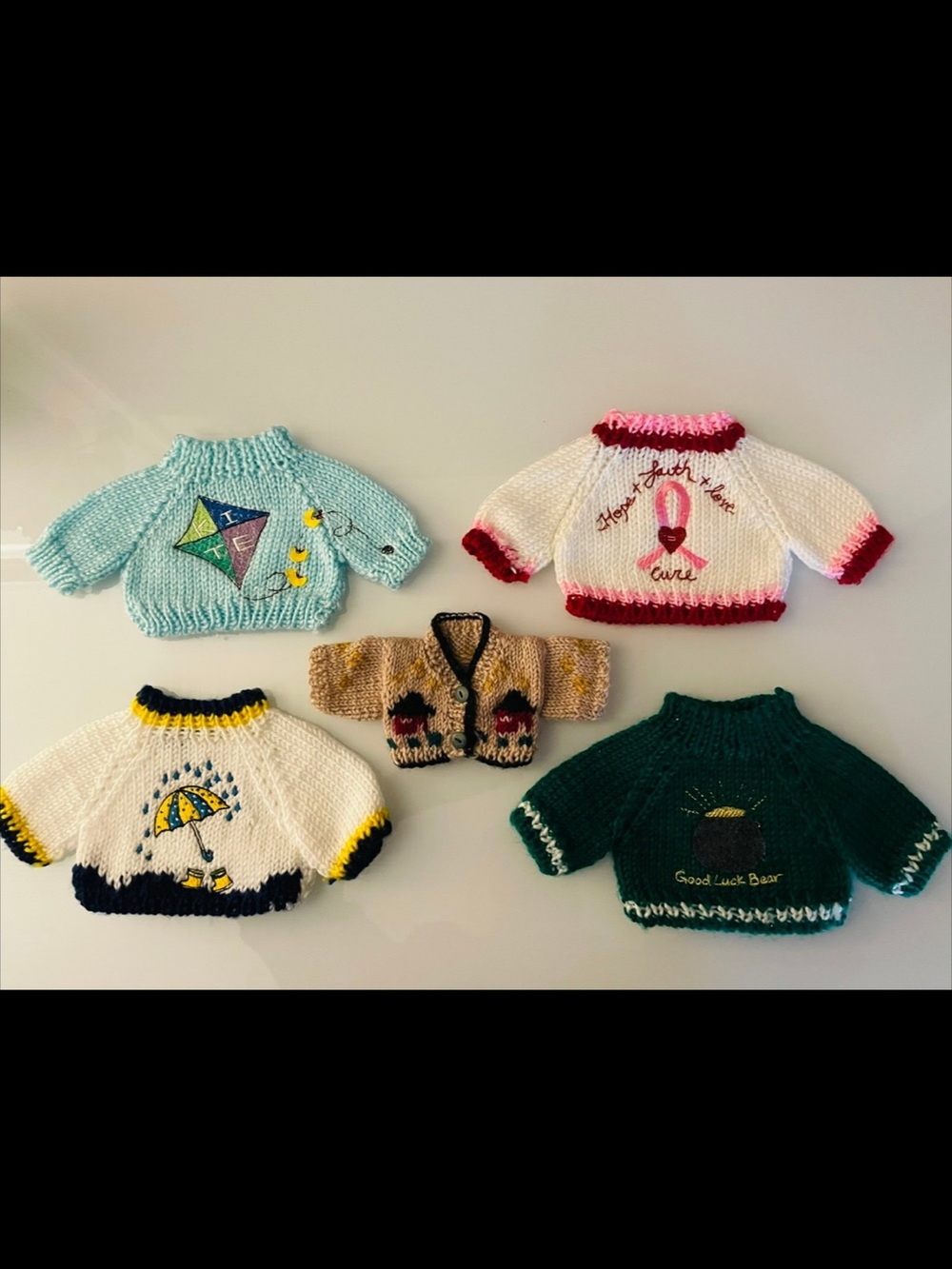 5 pc Small Crochet Sweater Set
